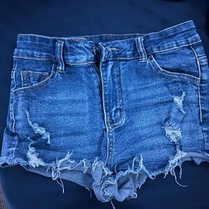 Denim Distressed Women Shorts